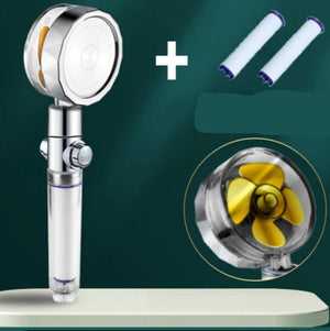 360° Rotating Water-Saving Shower Head – High Pressure ABS Fan Nozzle Rain Spray Bathroom Accessory