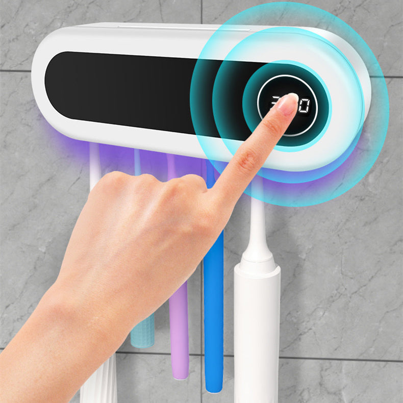 Wall-Mounted Smart Toothbrush Holder with UV Sterilizer & Automatic Toothpaste Dispenser – Bathroom Accessories Set