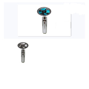 Propeller Driven High Pressure Shower Head – Turbocharged Handheld Nozzle with Stop Button & Cotton Filter