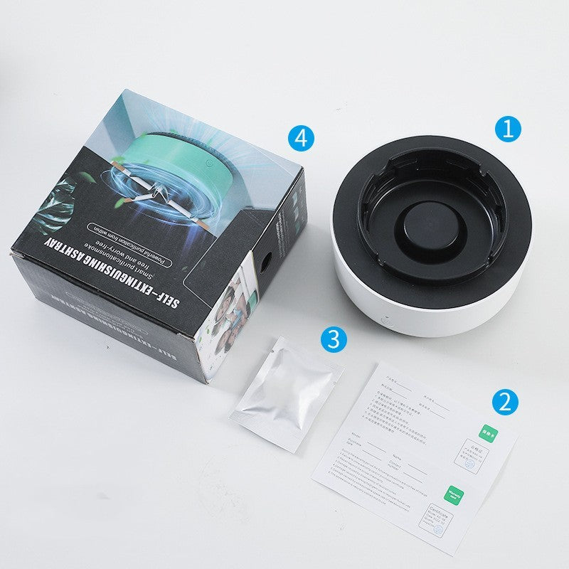 Portable Car Ashtray with Smoke & Air Purification – Automatic Anion Purifier for Cars