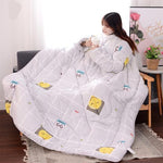 Winter Lazy Quilt with Sleeves – Wearable Blanket for Warmth, Comfort & Free Movement