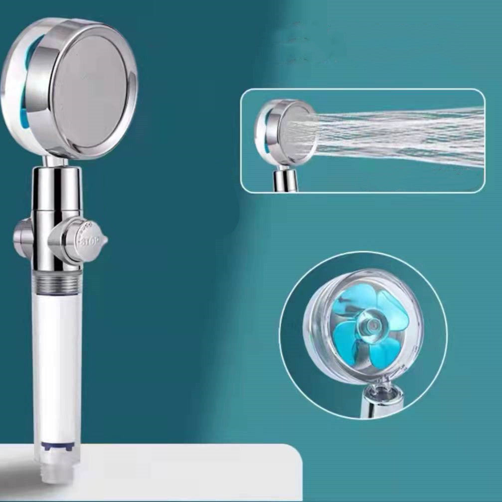 360° Rotating Water-Saving Shower Head – High Pressure ABS Fan Nozzle Rain Spray Bathroom Accessory
