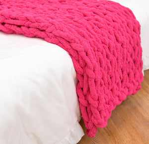 Handmade Chenille Knitted Sofa Blanket – Coarse Yarn, Soft & Stylish Sofa Cover Throw