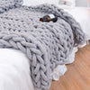 Handmade Chenille Knitted Sofa Blanket – Coarse Yarn, Soft & Stylish Sofa Cover Throw