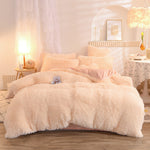 Luxury Thick Fleece Duvet Cover Set – Warm, Plush, Fluffy Bedding for Queen & King Beds