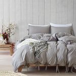 Solid Color Tape Bedding Set – Soft, Stylish & Durable Bed Sheet & Pillowcase Set