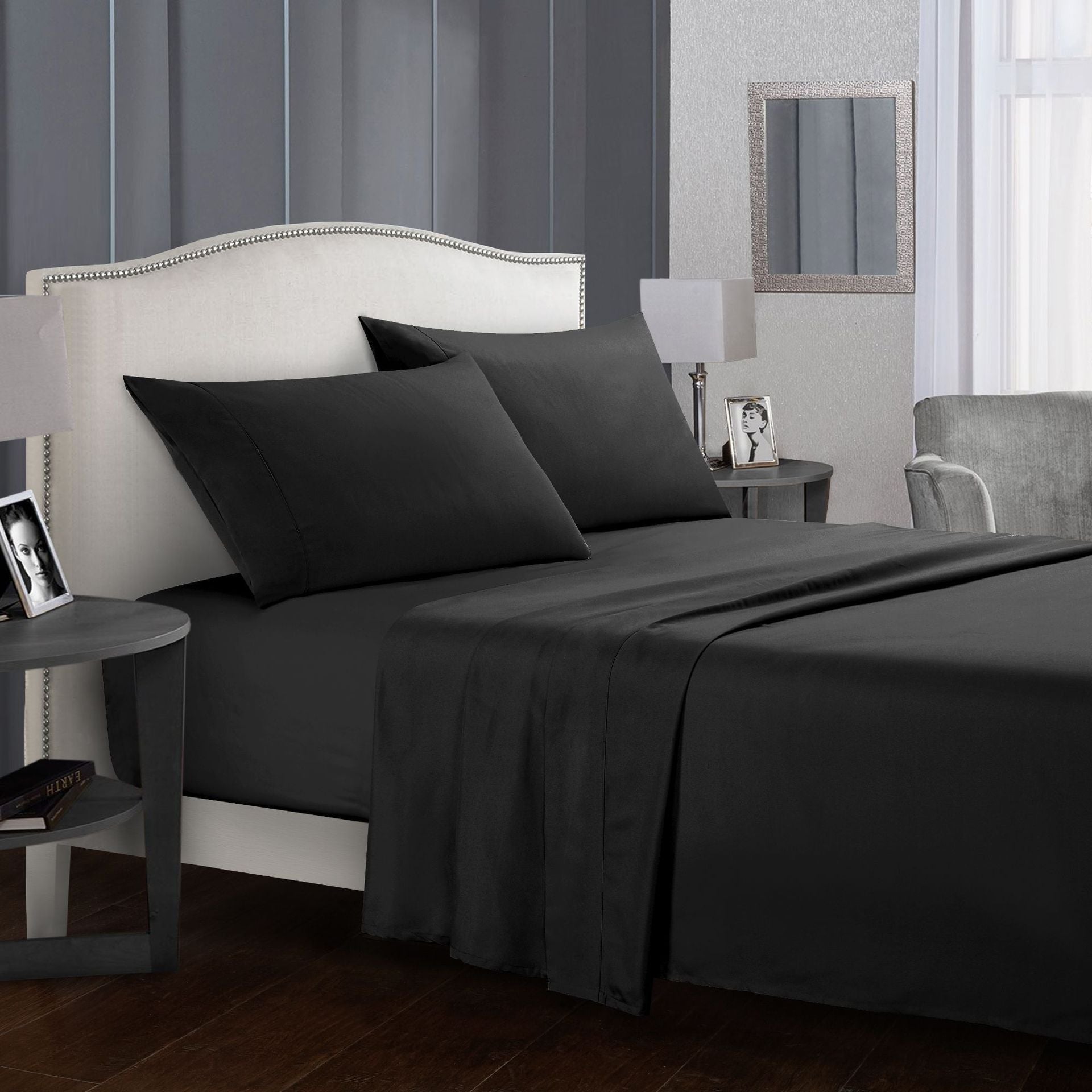 Luxury Four-Piece Bed Sheet Set – Soft, Breathable & Wrinkle-Resistant Bedding
