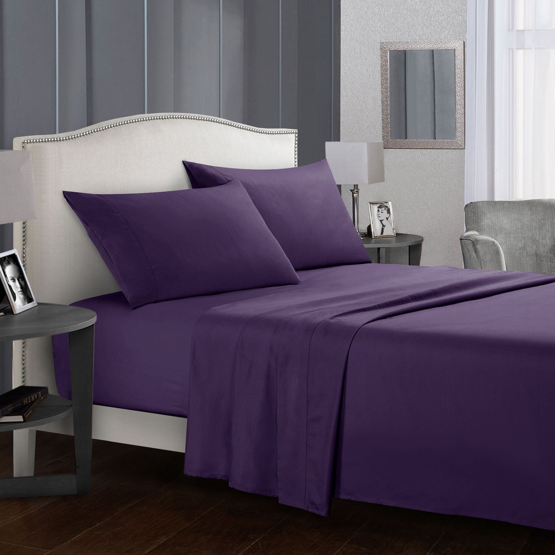Luxury Four-Piece Bed Sheet Set – Soft, Breathable & Wrinkle-Resistant Bedding