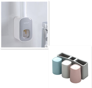 Wall Mounted Automatic Toothpaste Dispenser & Holder – Hands-Free Bathroom Accessories Set