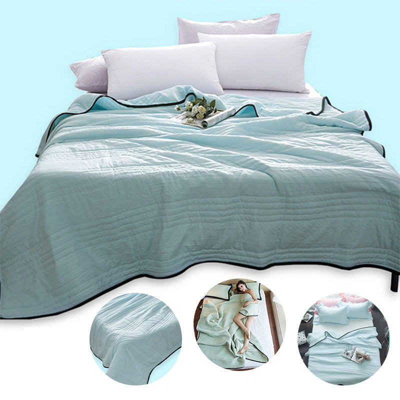 Cooling Summer Quilt – Lightweight, Plain Color Air-Conditioning Blanket for Hot Nights