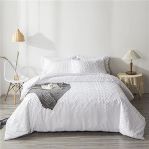 Bohemian Quilt Cover Bedding Set – Ins Boho Craft, 3 or 4 Piece Soft Bed Sheets & Pillowcases