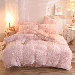 Luxury Thick Fleece Duvet Cover Set – Warm, Plush, Fluffy Bedding for Queen & King Beds