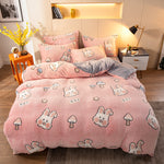 Four-Piece Milk Velvet Bedding Set – Soft, Warm & Cozy Velvet Bed Sheets