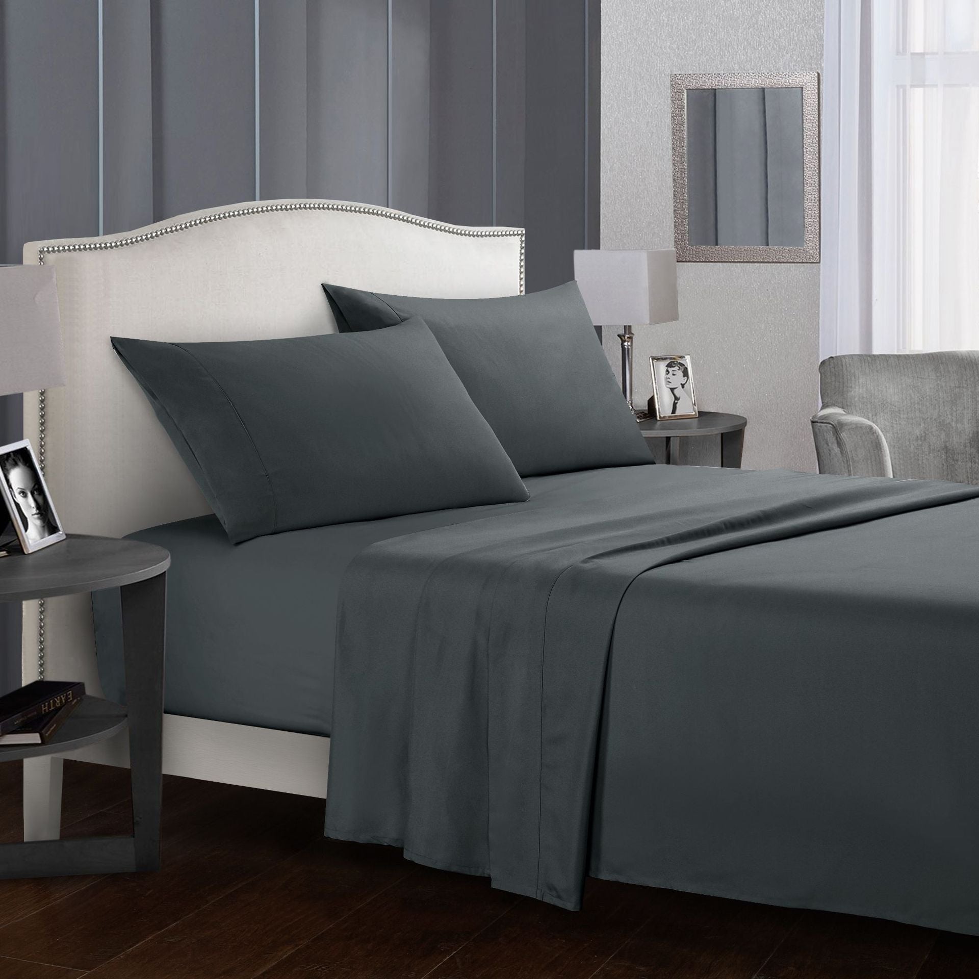Luxury Four-Piece Bed Sheet Set – Soft, Breathable & Wrinkle-Resistant Bedding