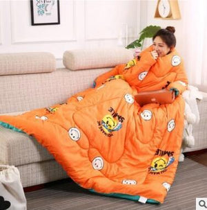Winter Lazy Quilt with Sleeves – Wearable Blanket for Warmth, Comfort & Free Movement