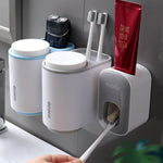 Wall Mounted Automatic Toothpaste Dispenser & Holder – Hands-Free Bathroom Accessories Set