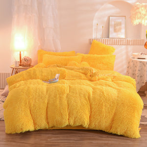 Luxury Thick Fleece Duvet Cover Set – Warm, Plush, Fluffy Bedding for Queen & King Beds