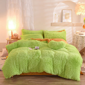 Luxury Thick Fleece Duvet Cover Set – Warm, Plush, Fluffy Bedding for Queen & King Beds