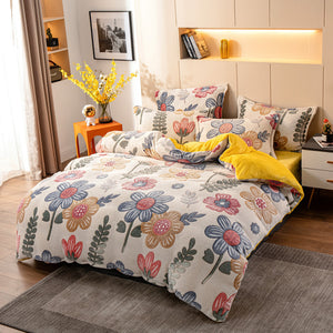 Four-Piece Milk Velvet Bedding Set – Soft, Warm & Cozy Velvet Bed Sheets