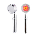 Propeller Driven High Pressure Shower Head – Turbocharged Handheld Nozzle with Stop Button & Cotton Filter