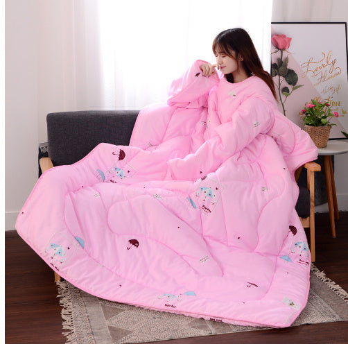 Winter Lazy Quilt with Sleeves – Wearable Blanket for Warmth, Comfort & Free Movement