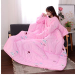 Winter Lazy Quilt with Sleeves – Wearable Blanket for Warmth, Comfort & Free Movement