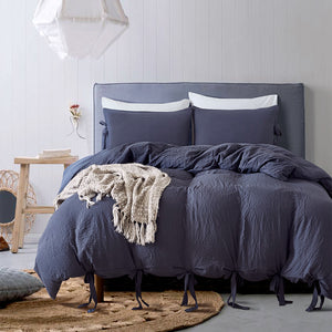 Solid Color Tape Bedding Set – Soft, Stylish & Durable Bed Sheet & Pillowcase Set