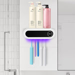 Wall-Mounted Smart Toothbrush Holder with UV Sterilizer & Automatic Toothpaste Dispenser – Bathroom Accessories Set