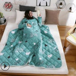 Winter Lazy Quilt with Sleeves – Wearable Blanket for Warmth, Comfort & Free Movement