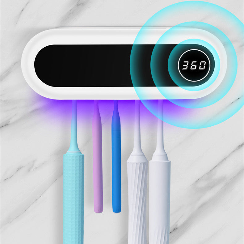Wall-Mounted Smart Toothbrush Holder with UV Sterilizer & Automatic Toothpaste Dispenser – Bathroom Accessories Set