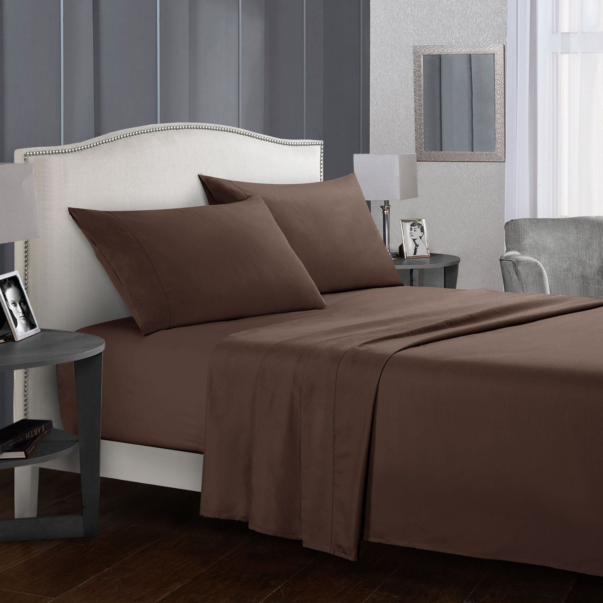 Luxury Four-Piece Bed Sheet Set – Soft, Breathable & Wrinkle-Resistant Bedding