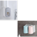 Wall Mounted Automatic Toothpaste Dispenser & Holder – Hands-Free Bathroom Accessories Set