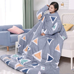 Winter Lazy Quilt with Sleeves – Wearable Blanket for Warmth, Comfort & Free Movement