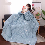 Winter Lazy Quilt with Sleeves – Wearable Blanket for Warmth, Comfort & Free Movement