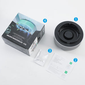 Portable Car Ashtray with Smoke & Air Purification – Automatic Anion Purifier for Cars