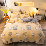 Four-Piece Milk Velvet Bedding Set – Soft, Warm & Cozy Velvet Bed Sheets