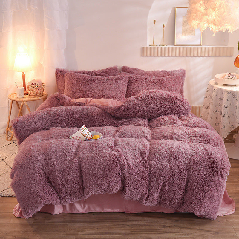 Luxury Thick Fleece Duvet Cover Set – Warm, Plush, Fluffy Bedding for Queen & King Beds