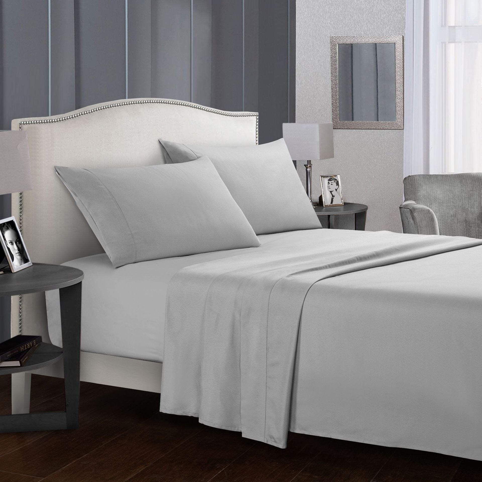 Luxury Four-Piece Bed Sheet Set – Soft, Breathable & Wrinkle-Resistant Bedding