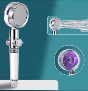 360° Rotating Water-Saving Shower Head – High Pressure ABS Fan Nozzle Rain Spray Bathroom Accessory