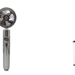Propeller Driven High Pressure Shower Head – Turbocharged Handheld Nozzle with Stop Button & Cotton Filter