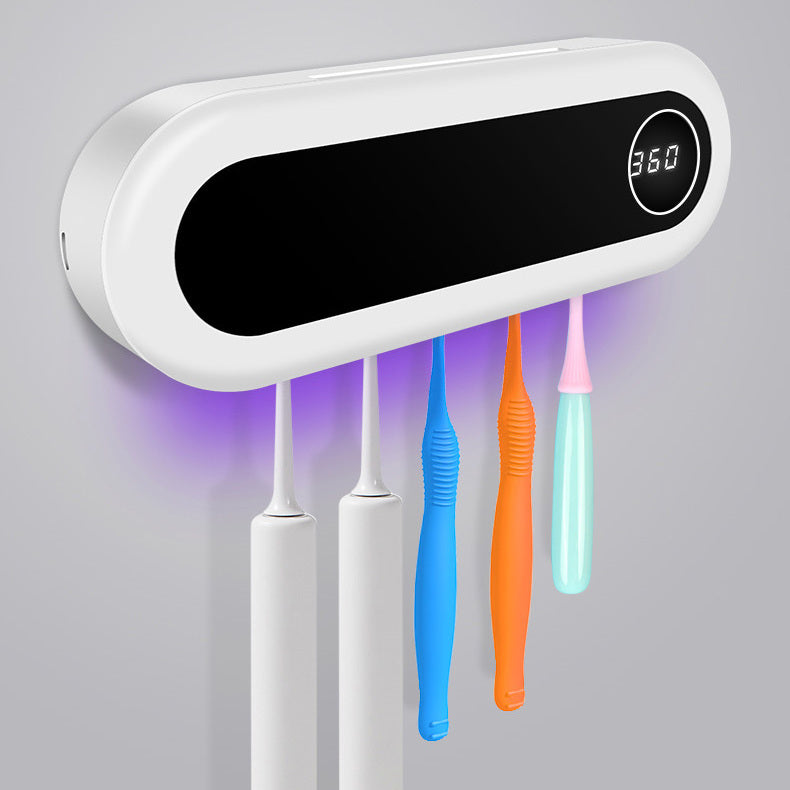 Wall-Mounted Smart Toothbrush Holder with UV Sterilizer & Automatic Toothpaste Dispenser – Bathroom Accessories Set