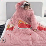 Winter Lazy Quilt with Sleeves – Wearable Blanket for Warmth, Comfort & Free Movement
