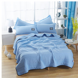 Cooling Summer Quilt – Lightweight, Plain Color Air-Conditioning Blanket for Hot Nights