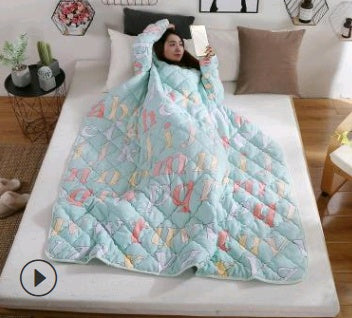 Winter Lazy Quilt with Sleeves – Wearable Blanket for Warmth, Comfort & Free Movement