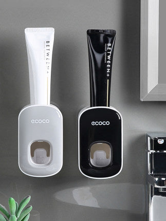 Wall Mounted Automatic Toothpaste Dispenser & Holder – Hands-Free Bathroom Accessories Set