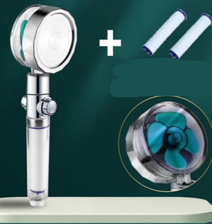 360° Rotating Water-Saving Shower Head – High Pressure ABS Fan Nozzle Rain Spray Bathroom Accessory