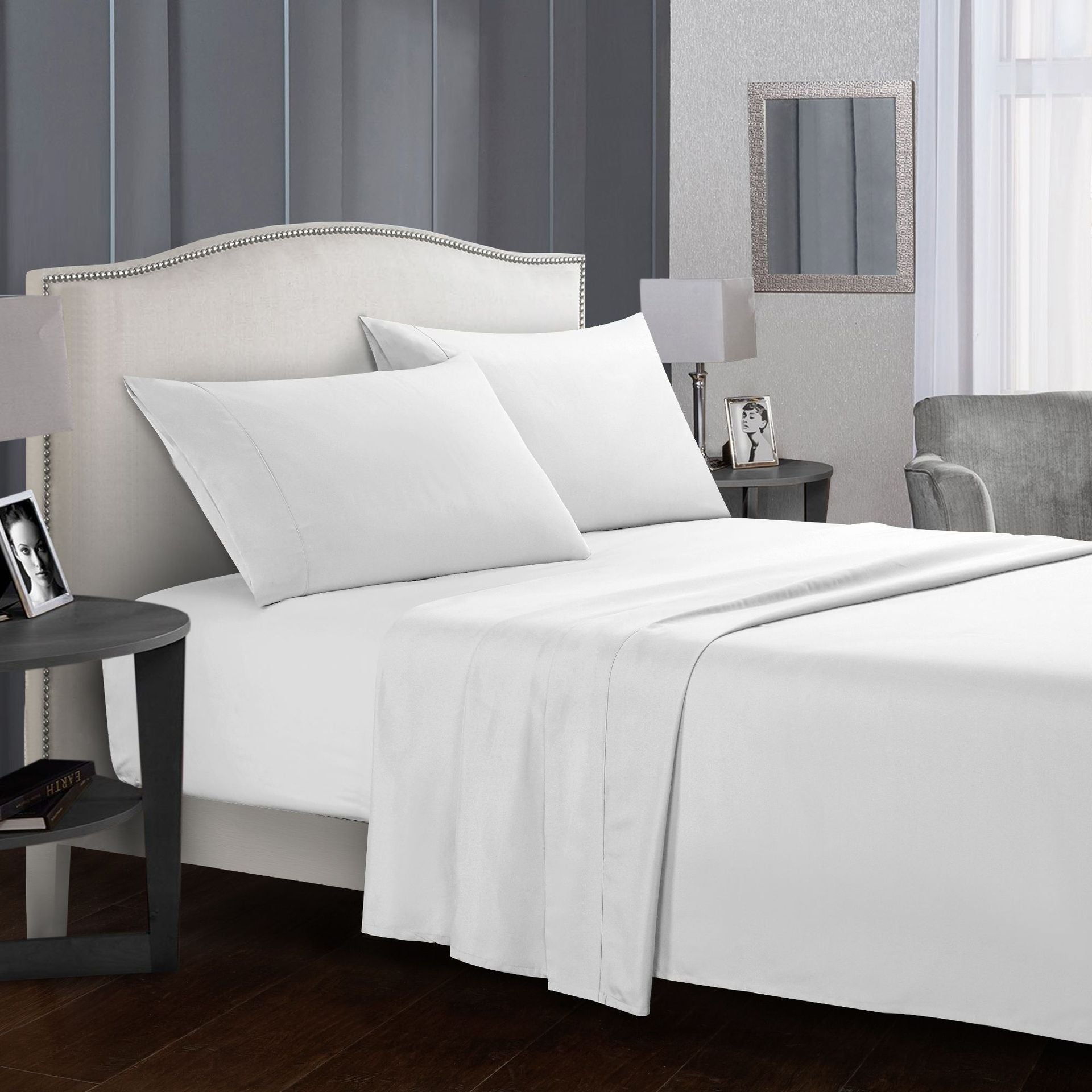 Luxury Four-Piece Bed Sheet Set – Soft, Breathable & Wrinkle-Resistant Bedding