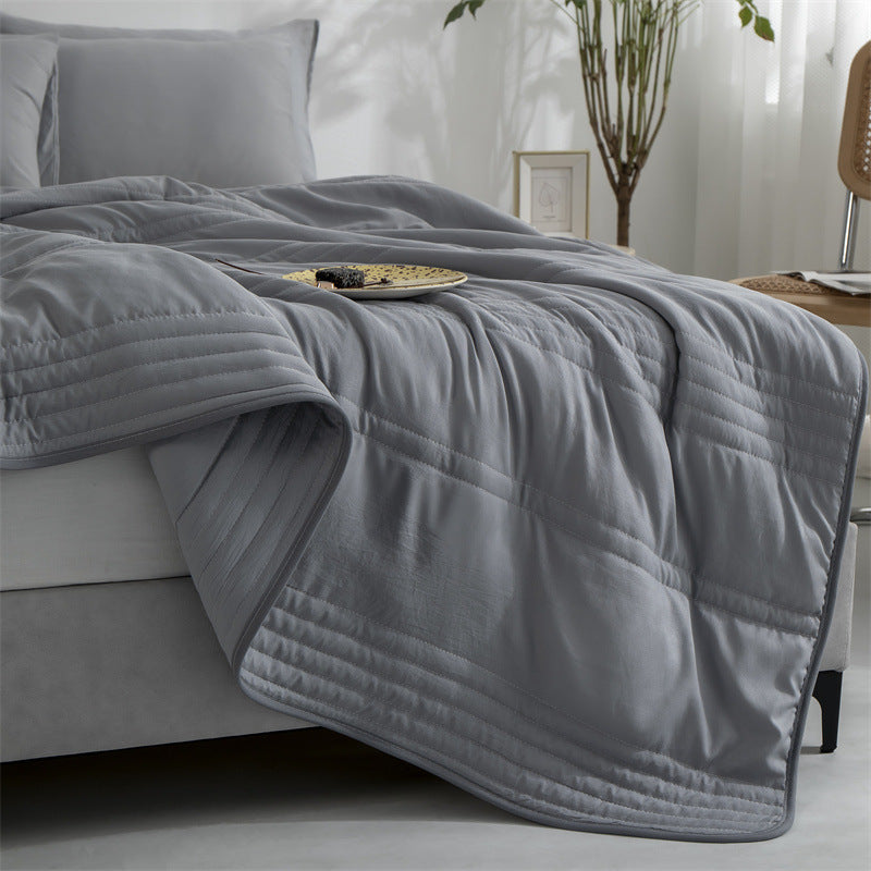 Cooling Summer Quilt – Lightweight, Plain Color Air-Conditioning Blanket for Hot Nights
