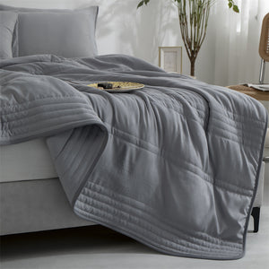 Cooling Summer Quilt – Lightweight, Plain Color Air-Conditioning Blanket for Hot Nights