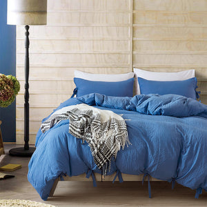 Solid Color Tape Bedding Set – Soft, Stylish & Durable Bed Sheet & Pillowcase Set